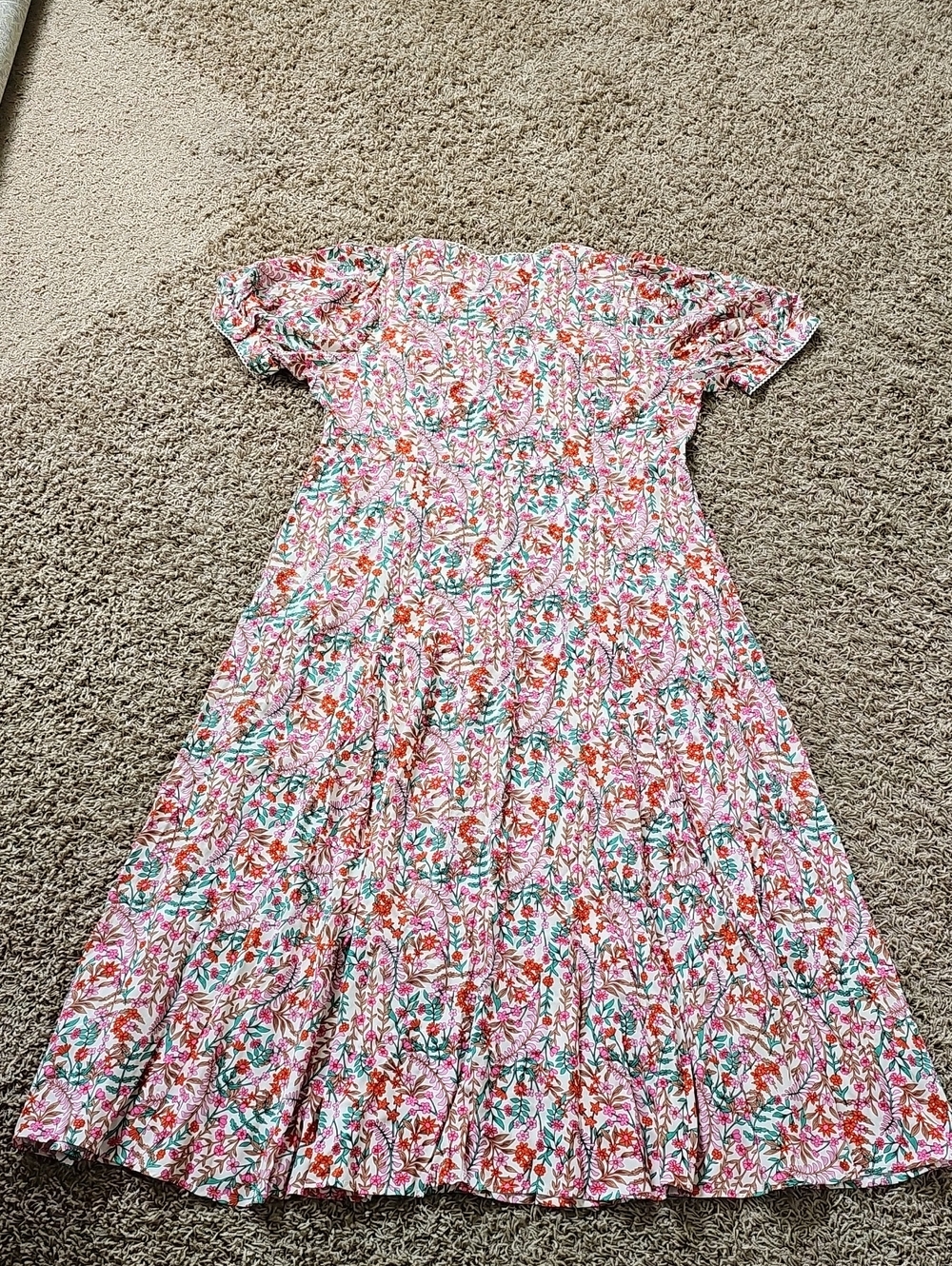 NWOT BODEN Floral Godet Tea Dress Maxi V-Neck Fit & Flare 20 - 22 - Picture 14 of 15